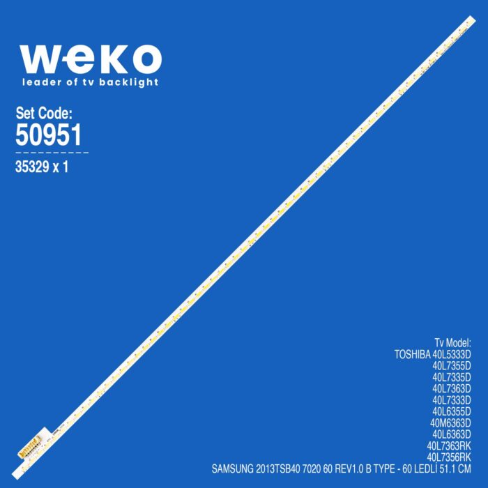 Toshiba 40L6355D 40'' inç 1 Adet Tv Led Bar