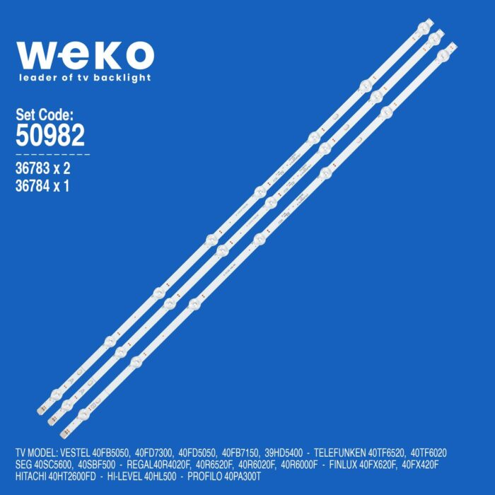Telefunken 40TF6020 40'' inç 3 Adet Tv Led Bar (Seri 2)