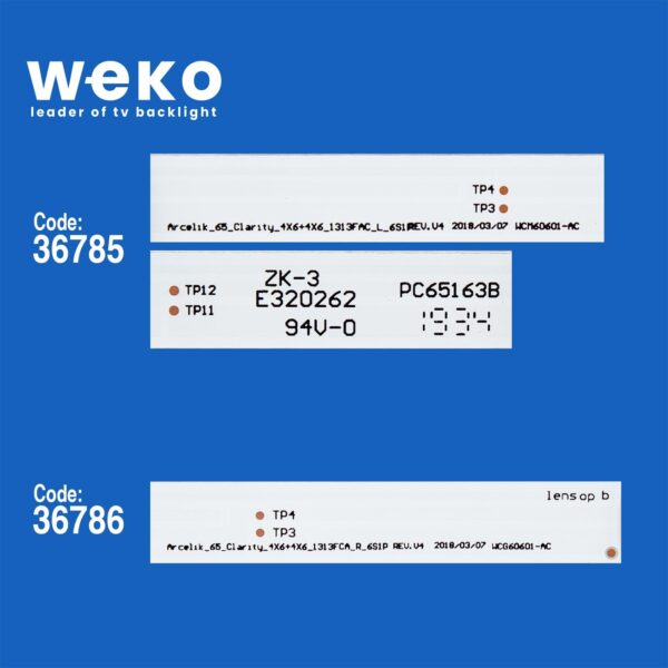 Beko B65L 8900 5A 65'' inç 8 Adet Tv Led Bar