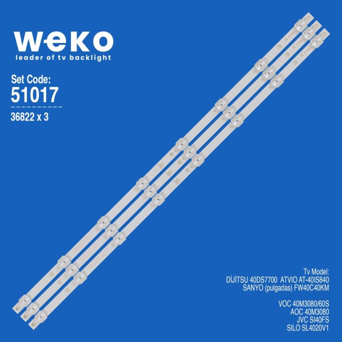 Sanyo FW40C40KM 40'' inç 3 Adet Tv Led Bar