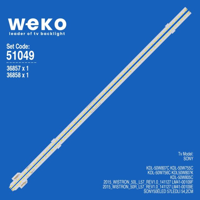 Sony KDL-50W756C 50'' 2 Adet Tv Led Bar