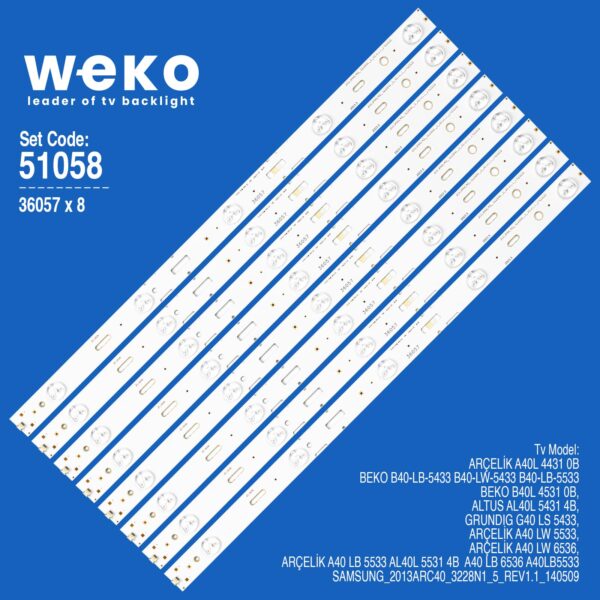 Beko B40-LB-5533 40'' 8 Adet Tv Led Bar