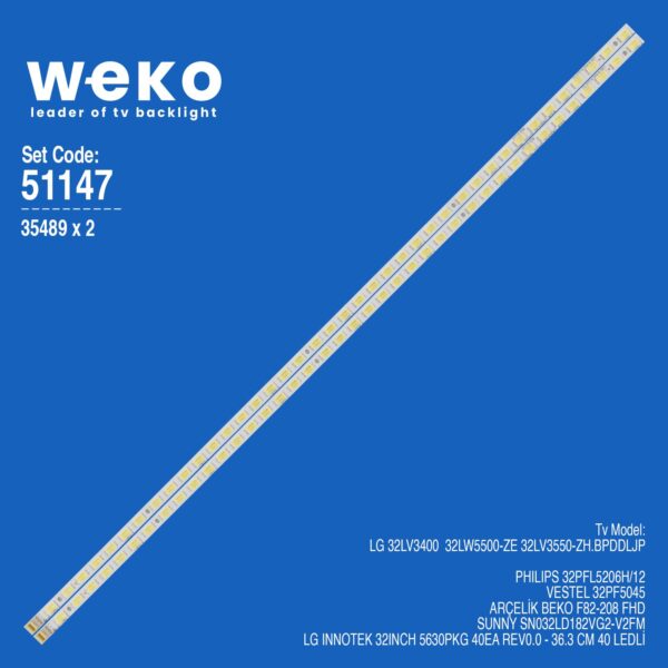 Vestel 32PF5045 32'' 2 Adet Tv Led Bar