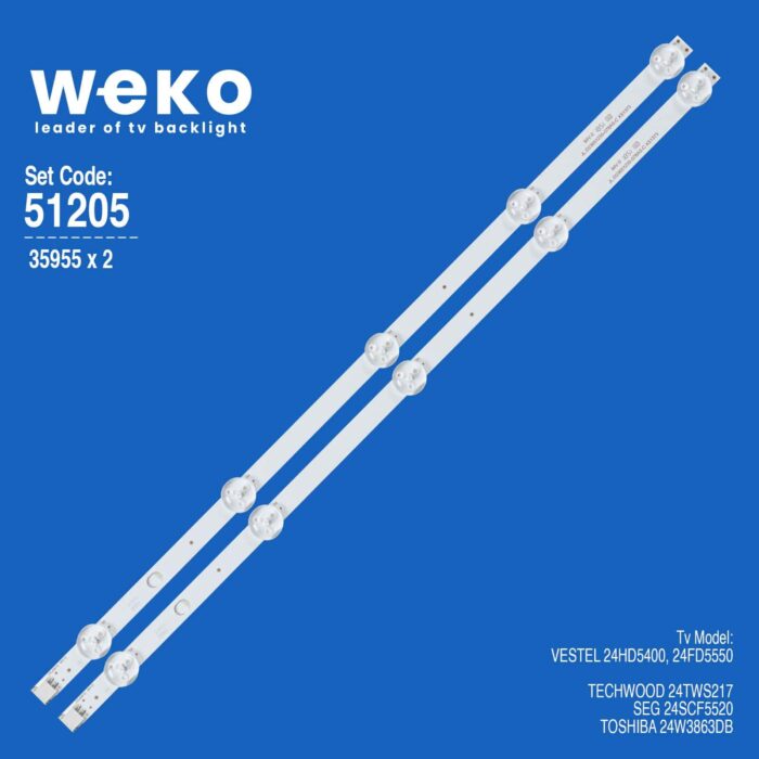 Techwood 24TWS217 24'' 2 Adet Tv Led Bar
