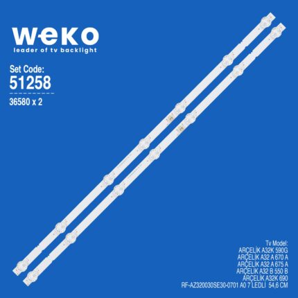 Beko B32K 590G 32'' 2 Adet Tv Led Bar