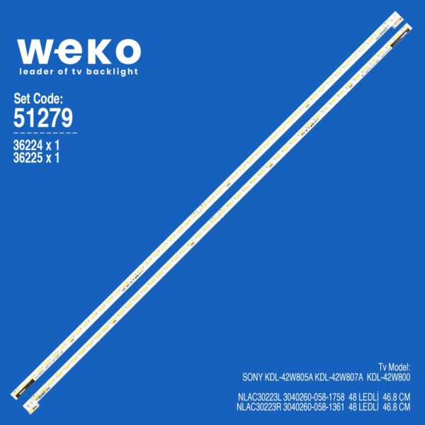 Sony KDL-42W807A 42'' 2 Adet Tv Led Bar
