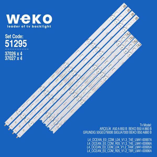 Arçelik A50A850B 50'' 8 Adet Tv Led Bar