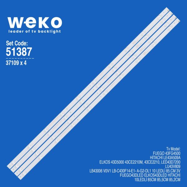 Fuego 43FG4500 43'' 4 Adet Tv Led Bar
