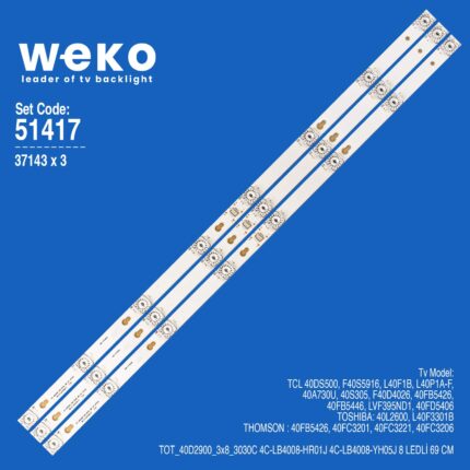 Tcl 40FB5446 40'' 3 Adet Tv Led Bar