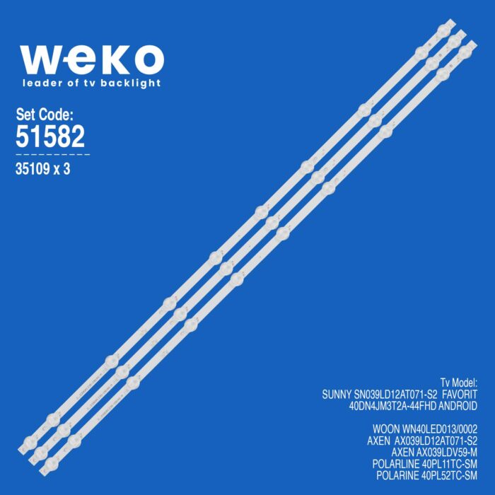 Woon WN40LED013/0002 40'' 3 Adet Tv Led Bar