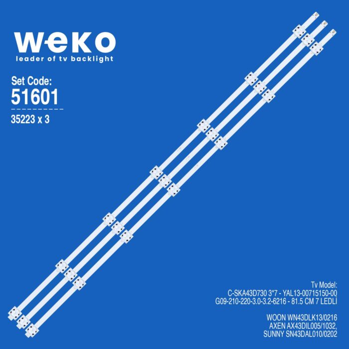 Hi-Level HL43DLK010/0202 43'' inç 3 Adet Tv Led Bar (Seri 1)
