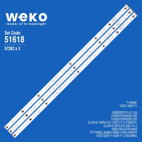 Vizio D32F-F1 32'' 3 Adet Tv Led Bar