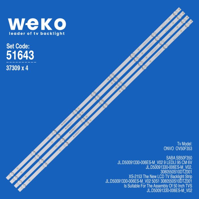 Saba SB50F350 50'' 4 Adet Tv Led Bar
