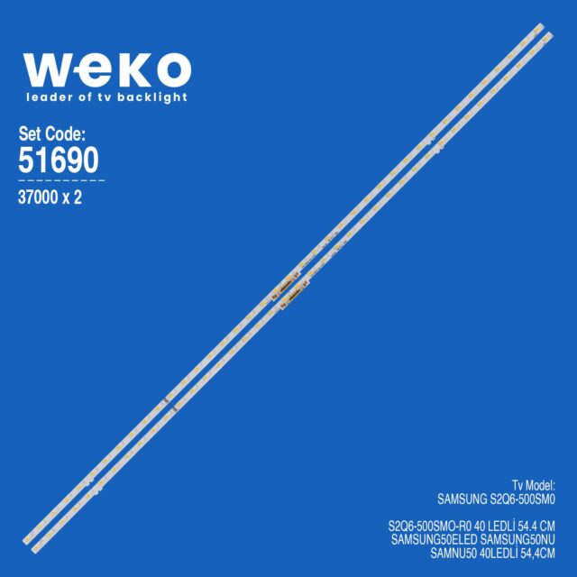 Samsung S2Q6-500SM0-R0 İki Renk 50'' 2 Adet Tv Led Bar (40 Led)