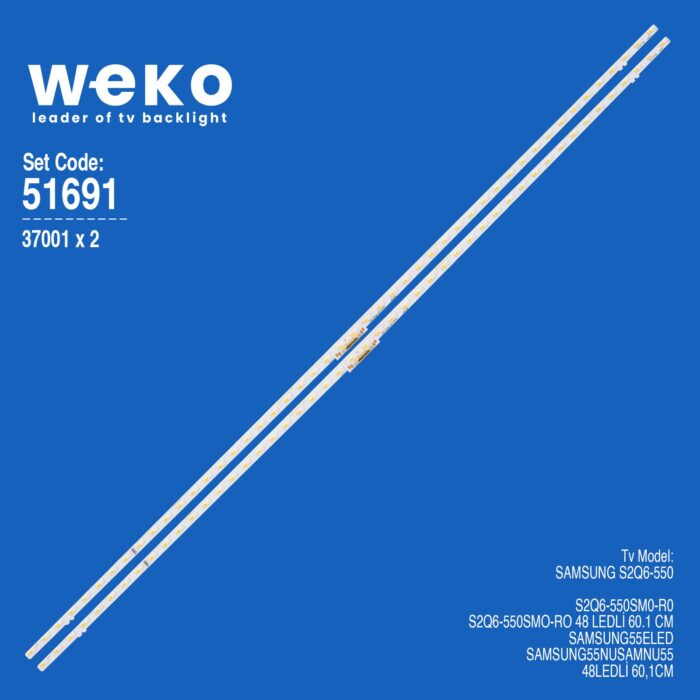 Samsung S2Q6-550SM0-R0 İki Renk 55'' 2 Adet Tv Led Bar (48 Led)