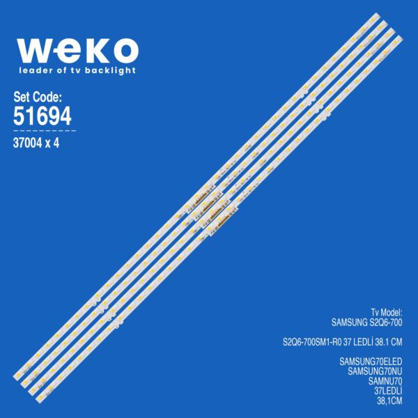 Samsung S2Q6-700SM0-R0 İki Renk 70'' 4 Adet Tv Led Bar (37 Led)