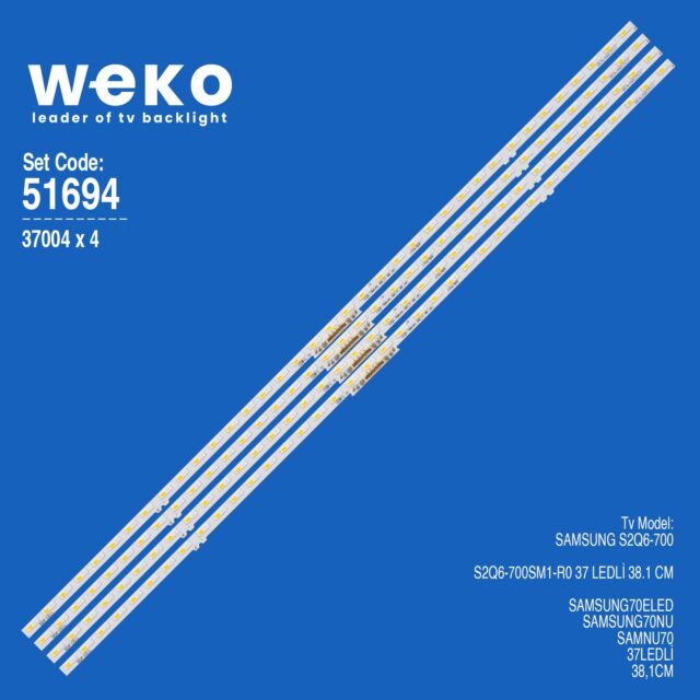 Samsung S2Q6-700SM0-R0 İki Renk 70'' 4 Adet Tv Led Bar (37 Led)