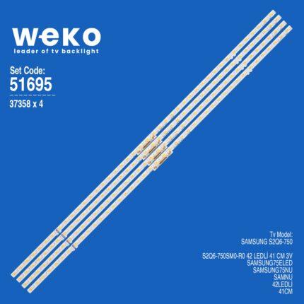 Samsung S2Q6-750SM0-R0 İki Renk 75'' 4 Adet Tv Led Bar (42 Led)