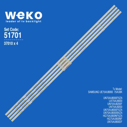 SAMSUNG UA75AU8000 75'' 4 Adet Tv Led Bar (42 Led)