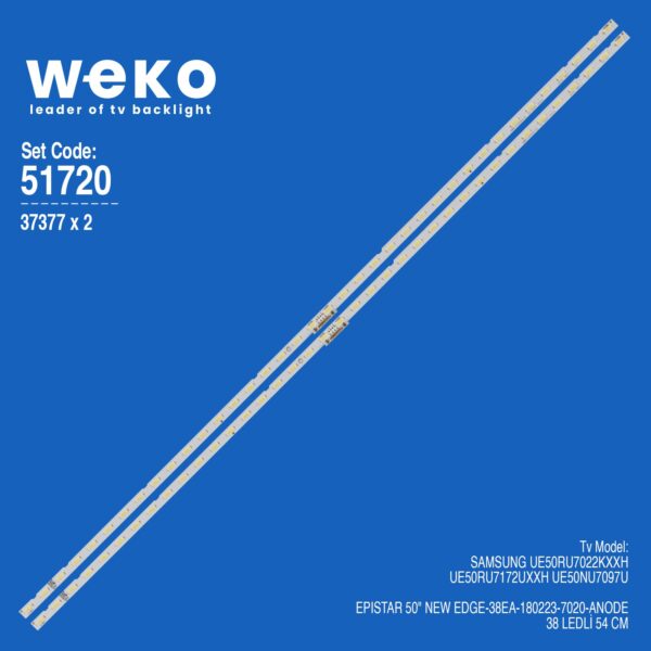 Samsung UE50RU7172UXXH 50'' 2 Adet Tv Led Bar