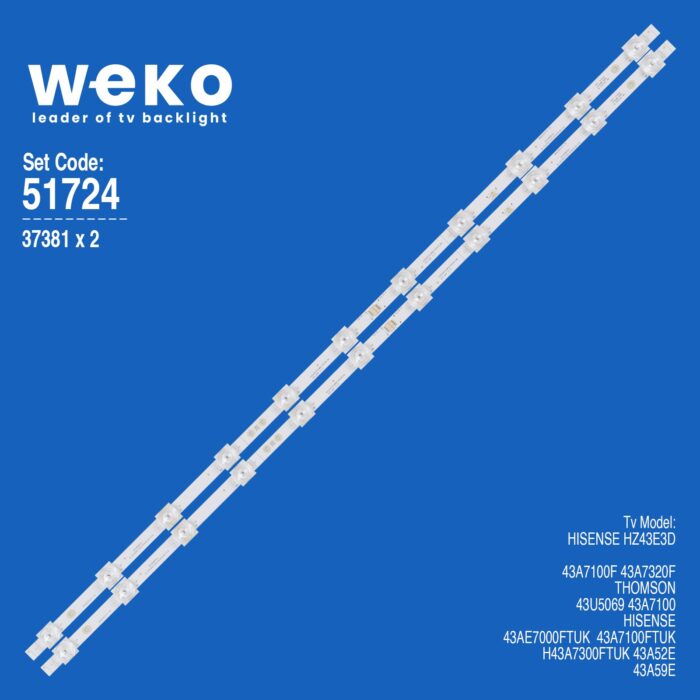 Hisense 43AE7000FTUK 43'' 2 Adet Tv Led Bar