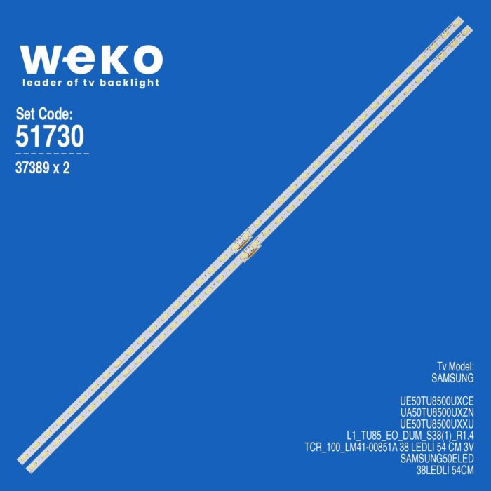 Samsung UA50TU8500UXZN 50'' 2 Adet Tv Led Bar