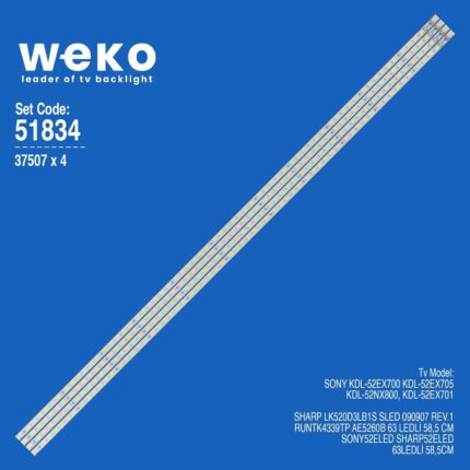 Sony KDL-52EX700 52'' 4 Adet Tv Led Bar