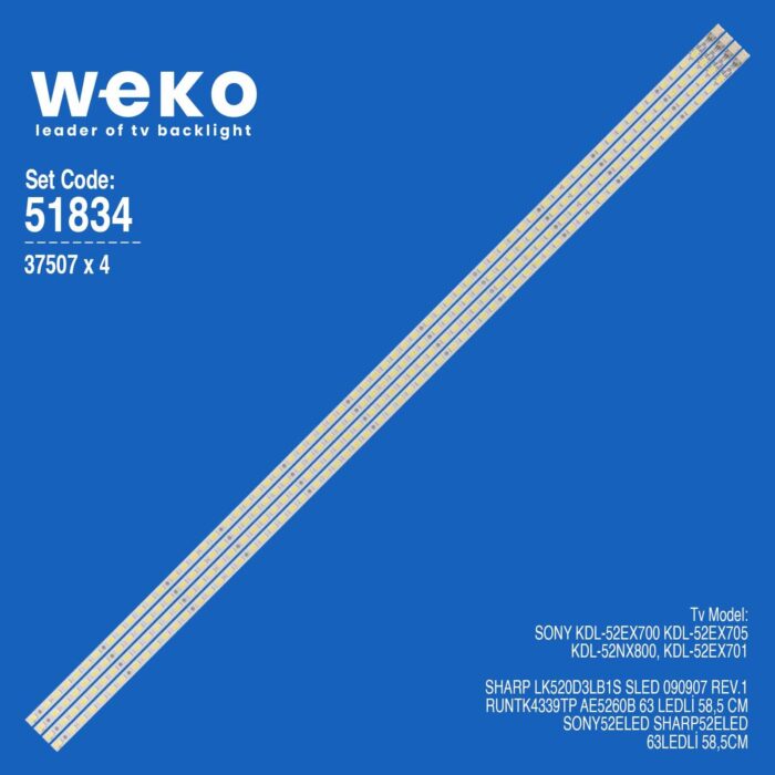 Sharp LK520D3LB1S 52'' 4 Adet Tv Led Bar