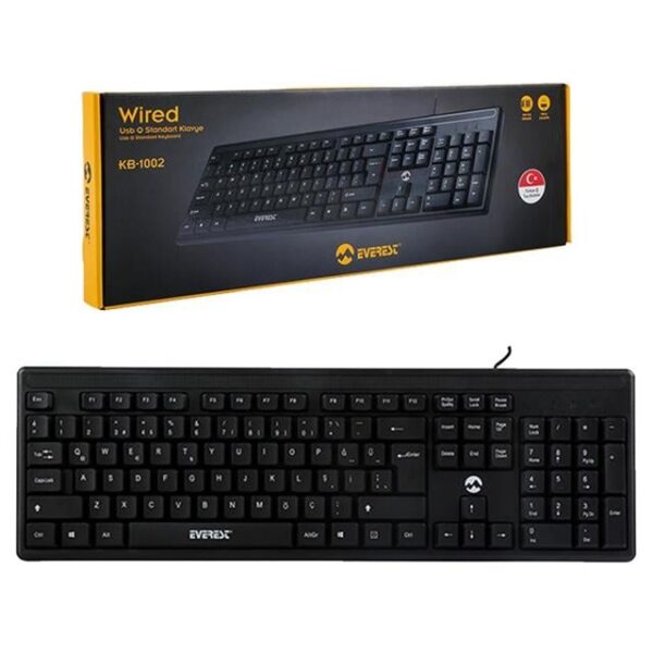 Everest KB-1002 Siyah USB F Standart Klavye