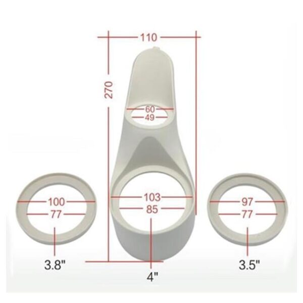 For-X XYP-POD2 3.5'' - 3.8'' - 4'' Tweeter Montaj Yuvası 1 Çift (Plastik)