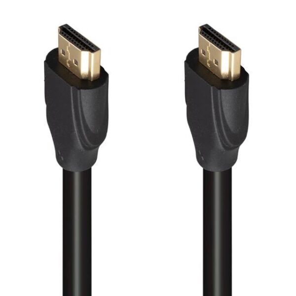 Fully G-507K Plastik Düz Siyah 25 Metre Gold Poşetli Hdmi Kablo