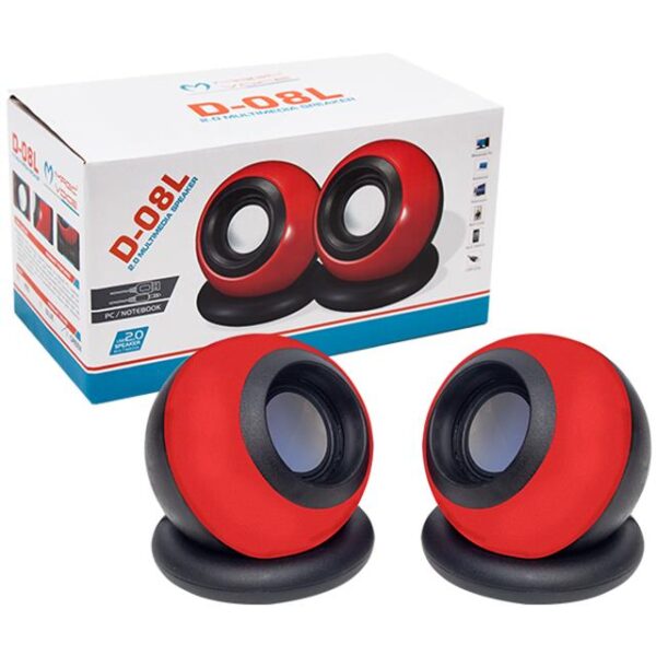 MagicVoice D-08L 1+1 USB Mini Oval Hoparlör - Speaker (2*3 Watt - 4 Ohm)