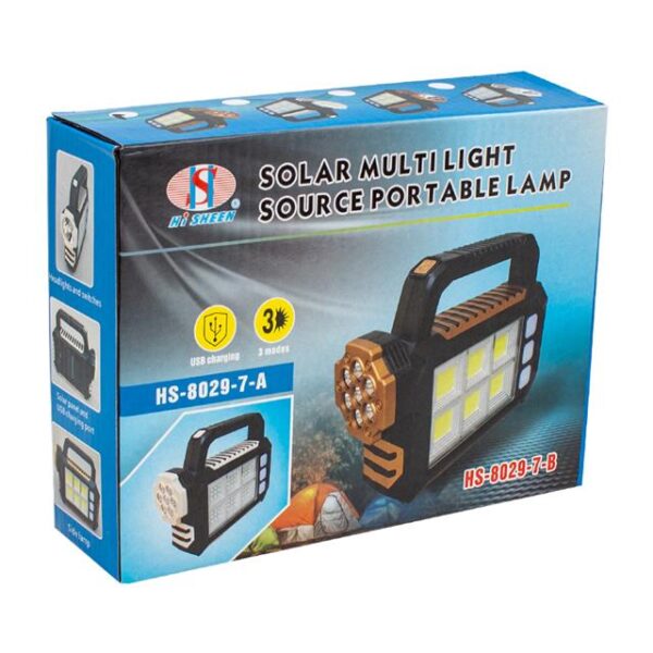 Powermaster HS-8029-7-A 3 Modlu 54 Smd Ledli Taşınabilir Solar Lamba