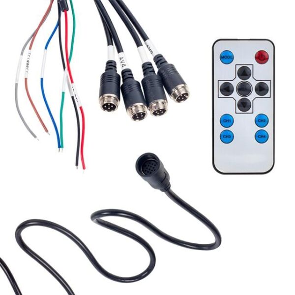 Powermaster Dokunmatik Tuş Takım Quad 4 Yollu (4 e Bölünebilen 7'' Ekran) Araç Monitör