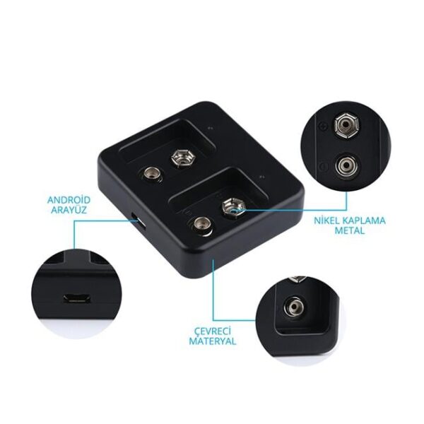 PowerMaster PM-17660 2X9 Volt Lityum Pil Şarj Cihazı DC8.4V/260mA (Li-ion, Li-Po, LiFePO4)
