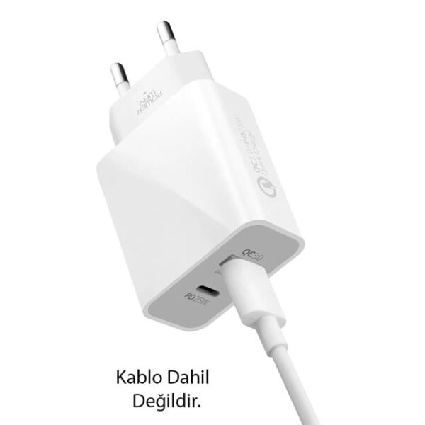 Powerway HW25 Usb 3.0 / Type-C 25W 3.0 A Hızlı Şarj Aleti Başlığı PD25W