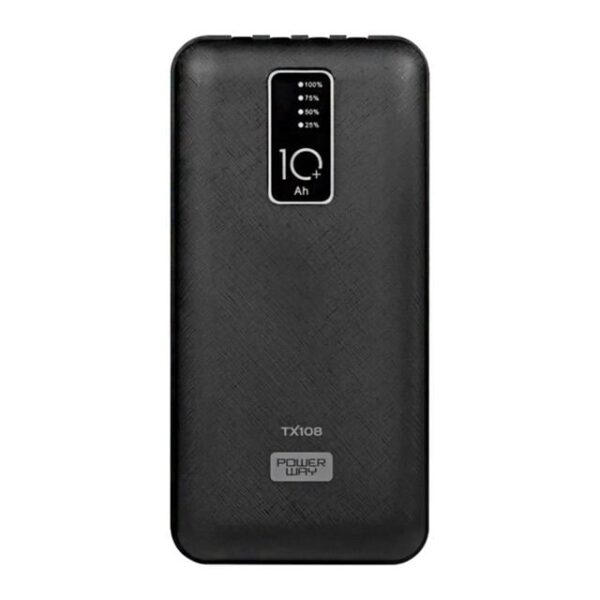 Powerway TX108 Dijital Göstergeli 4 Çıkışlı 10000 Mah Powerbank Siyah