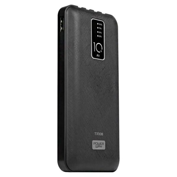 Powerway TX108 Dijital Göstergeli 4 Çıkışlı 10000 Mah Powerbank Siyah