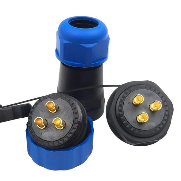 SD28 Su Geçirmez 3 Pin Erkek-Dişi Yuvarlak 28 Mm Konnektör