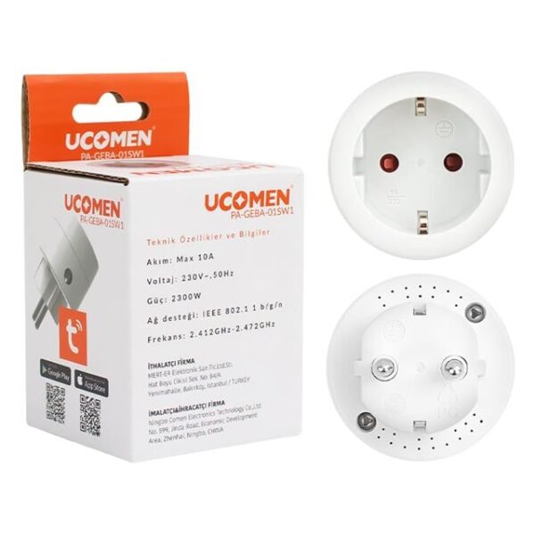 Ucomen 10 Amper Wifi Tuya Destekli Akıllı Priz PA-GEBA-01SW