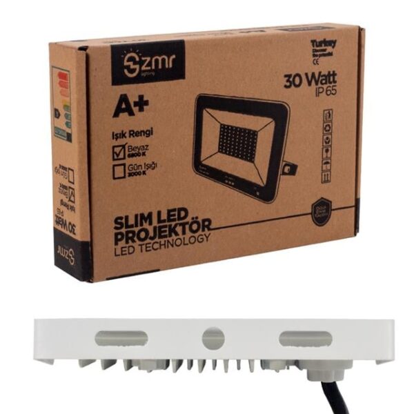Zmr 30 Watt 6500K 220 Volt IP65 Beyaz Led Projektör