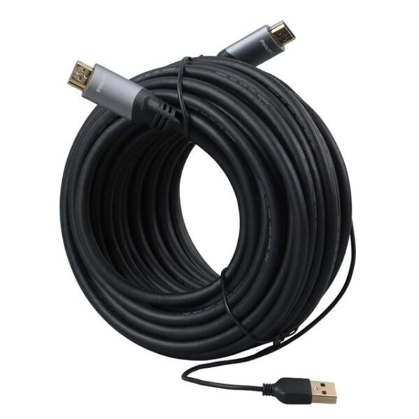 Philips SWL6122B/93 4K 60 Hz 15 Metre Usb Güç Kablolu HDMI Görüntü Kablosu