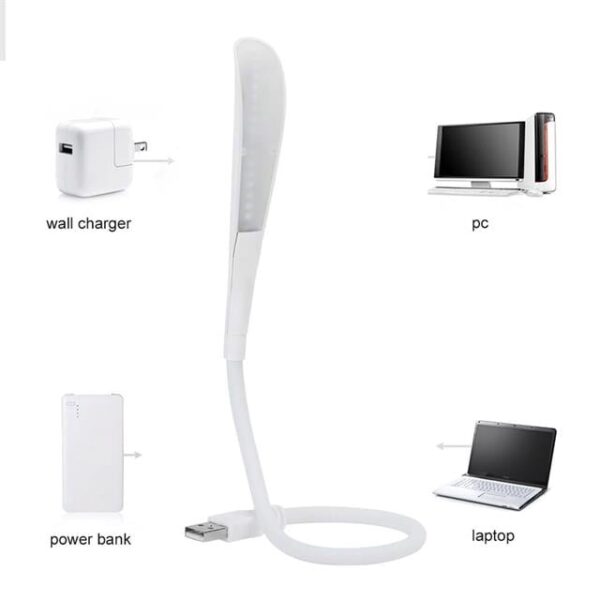 PowerMaster PM-24560 14 Ledli Beyaz Esnek Usb Led Lamba 3 Kademeli