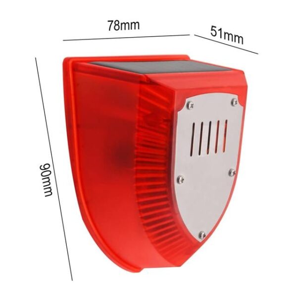 PowerMaster PM-26952 Köpek Silah Sesli Hayvan Kovucu Alarm Cihazı Sadece Gece Çalışır Solar Panelli