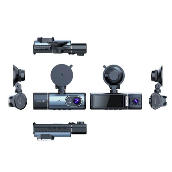 Powermaster PM-27086 3.16" Tft Ekran Çift Kameralı Gps Modüllü Hd Araç Kamerası Dvr (128gb Destekli)