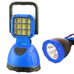 PowerMaster PM-8033C 6 Modlu EL Feneri Ve Işıldak Acil Durum Lambası 9 Cob Ledli Solar Şarjlı