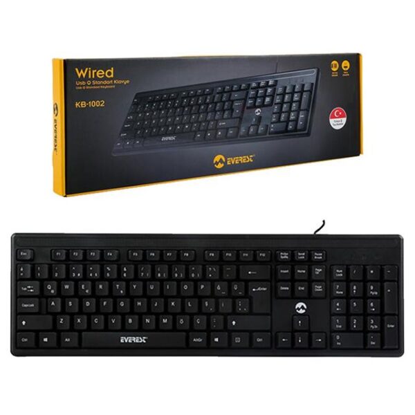 Everest KB-1002 Siyah USB F Standart Klavye