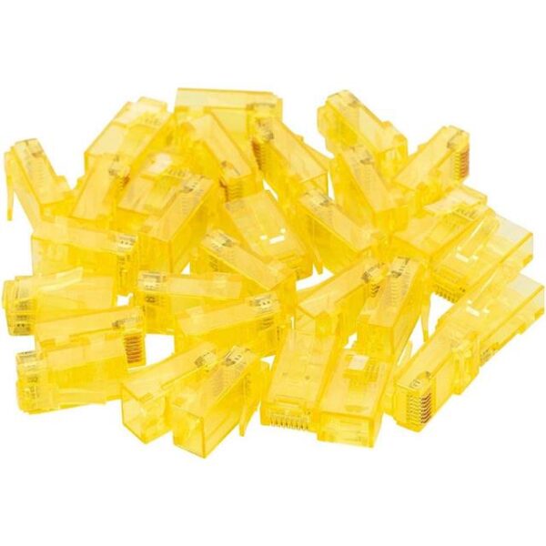Powermaster PM-22700 RJ45 RJ45 CAT6 8P/8C Sarı Soket (100'lü Paket)