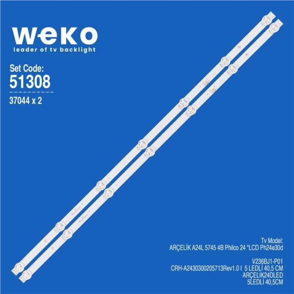 Arçelik A24L 5745 4B 24'' 2 Adet Tv Led Bar