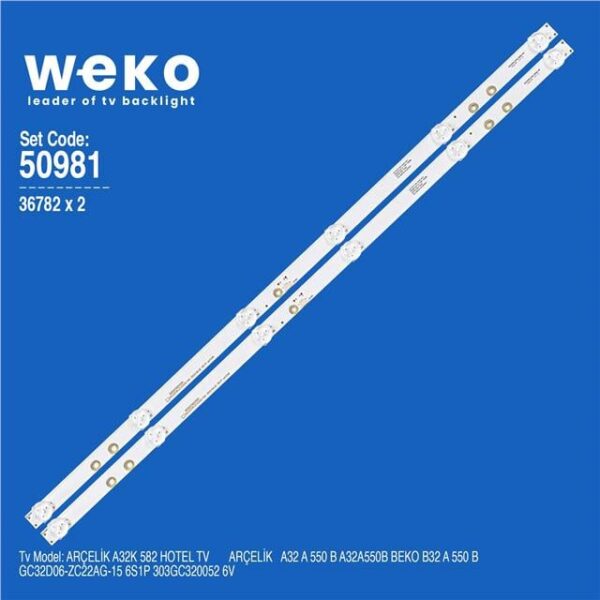 Arçelik A32 A 550 B 32'' inç 2 Adet Tv Led Bar